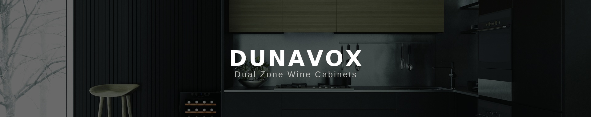 Guía de armarios para vino de doble zona DUNAVOX